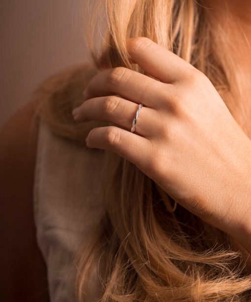 Ring i sølv med zirkonia - Bilde 2