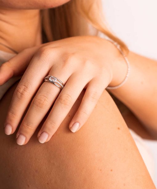 Roma ring i sølv med zirkonia - Bilde 3