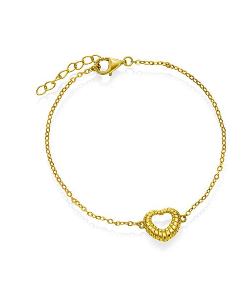 Hjerterille armbånd i sølv