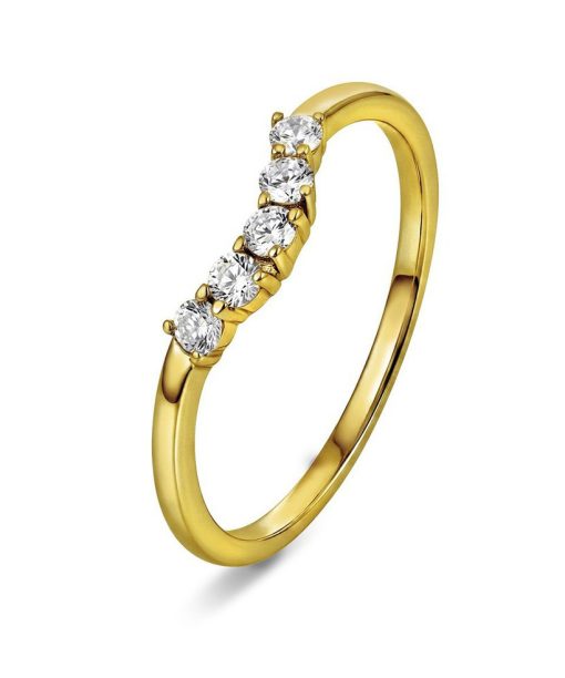 Swan tail ring i 925 forgylt sølv