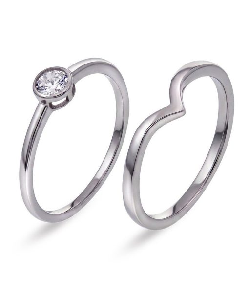 Duo ring i 925 sølv