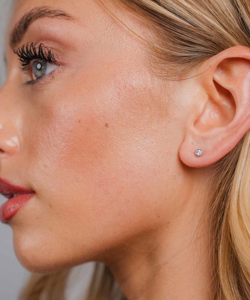 Øredobber i 925 sølv med zirkonia 3 mm - Bilde 3