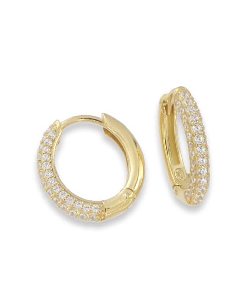 Charlotte Strømmen Jewellery Pippa medio Creoler forgylt med Zirkonia - CSJ-E00440