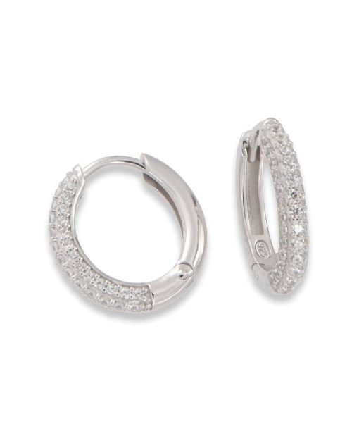 Charlotte Strømmen Jewellery Pippa medio Creoler Sølv med Zirkonia - CSJ-E00441