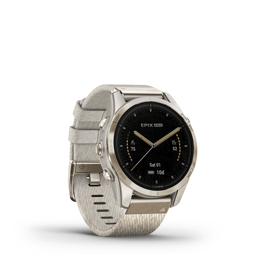 Garmin epix Pro (Gen 2) – Sapphire Edition 42mm, Soft Gold, Nylon - Bilde 5