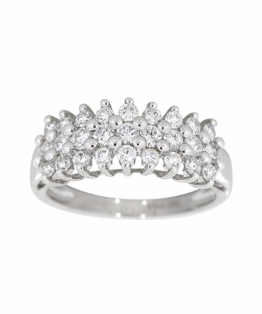 Diamantring i hvitt gull 1.00ct TW.SI