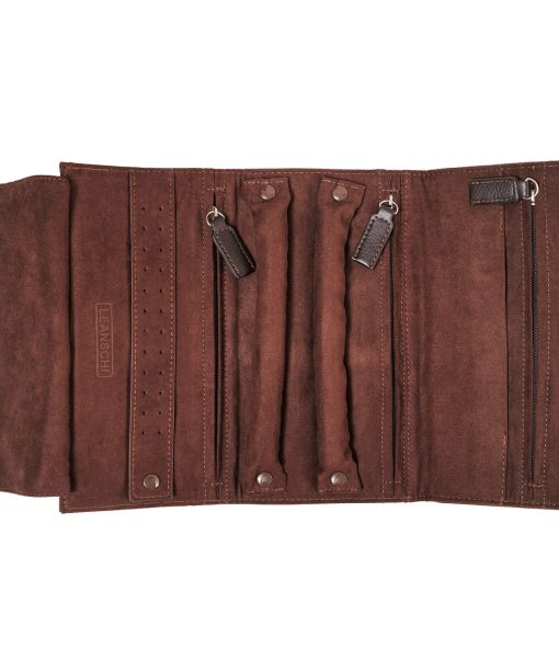 Alternative view of Leanschi jewellery travel pouch/brown