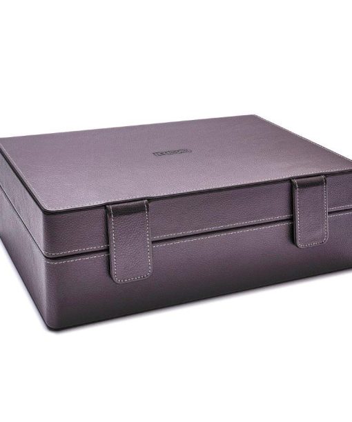 Alternative view of Leanschi 9 slot box with tools and magnifier