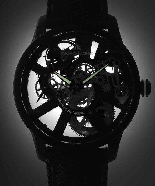 Maurice Lacroix MASTERPIECE Skeleton Label Noir 43mm - MP7228-DLB04-090-2 - Bilde 7