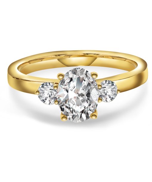 Duchess ring gull LAB diamanter 1,55 ct. - Bilde 2