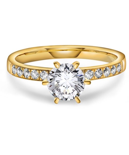 The crown ring gull LAB diamanter 1,20 ct. - Bilde 2