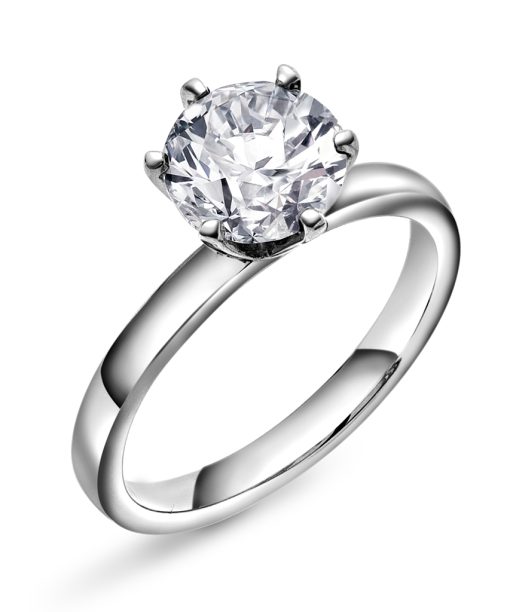 Contessa ring i gull LAB diamant 2 ct.