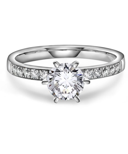 The crown ring gull LAB diamanter 1,20 ct. - Bilde 2