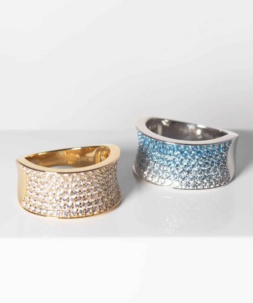 Sif Jakobs Ring Feline Concavo - 18k Gold Plated, With White Zirconia - Bilde 3