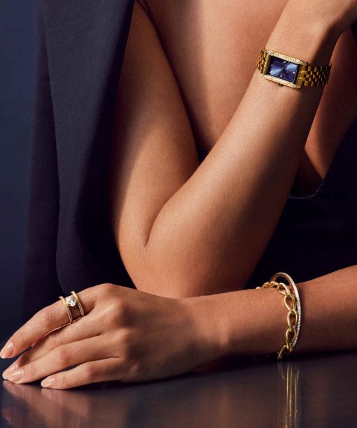 Sif Jakobs Watch Martina - Gold Plated Stainless Steel With Dark Blue Sunray Dial And White Zirconia - Bilde 3