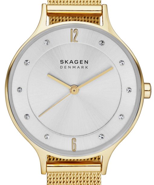 Alternative view of Skagen Anita Lille Gold-Tone Steel Mesh Watch - SKW2150