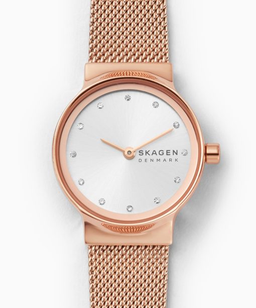 Alternative view of Skagen Freja Lille Rose Gold-Tone Steel Mesh Watch - SKW2665