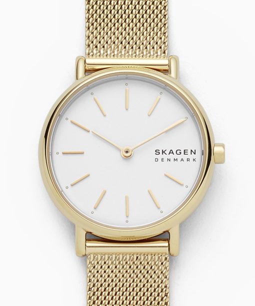 Alternative view of Skagen Signatur Lille Slim Gold-Tone Steel Mesh Watch - SKW2693