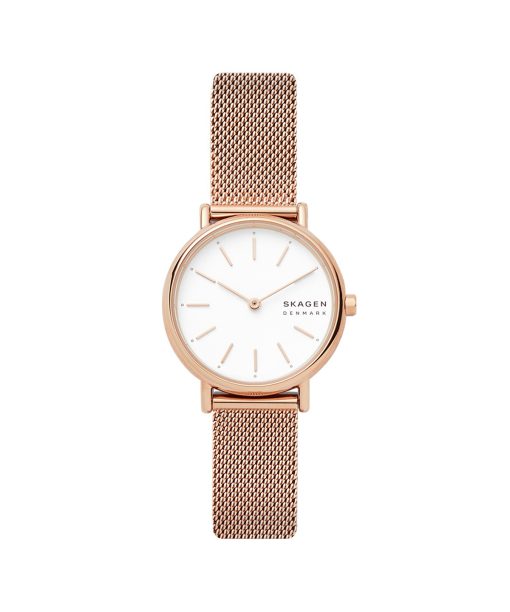 Skagen Signatur Lille Slim Rose Gold-Tone Steel Mesh Watch - SKW2694