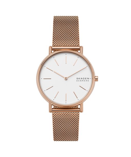 Skagen Signatur Rose-Tone Steel Mesh Watch - SKW2784