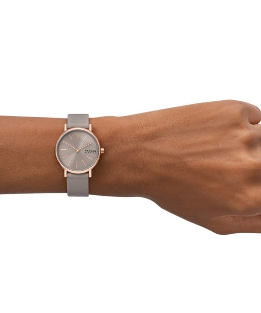 Alternative view of Skagen Signatur Lille Two-Hand Greystone Lite Leather Watch - SKW3060