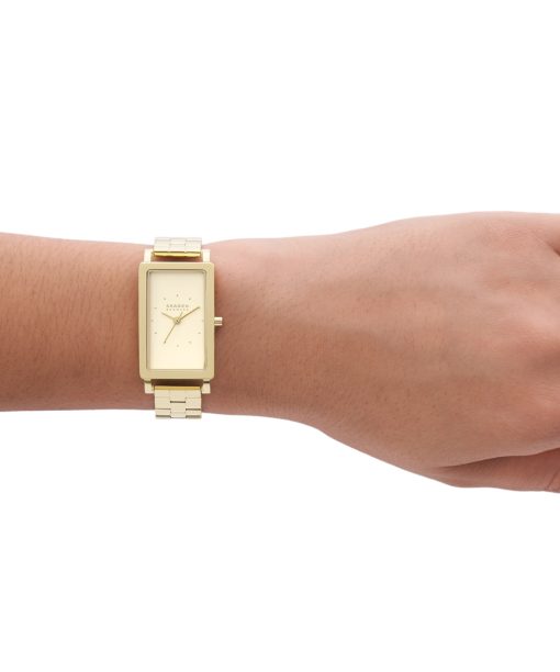 Alternative view of Skagen Hagen Lille Three-Hand Gold Stainless Steel Tank Watch - SKW3098
