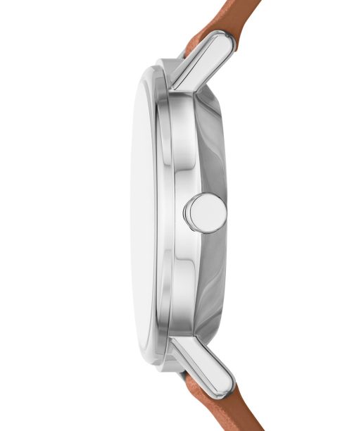 Alternative view of Skagen Kuppel Lille Two-Hand Sub-Second Brown Leather Watch - SKW3103