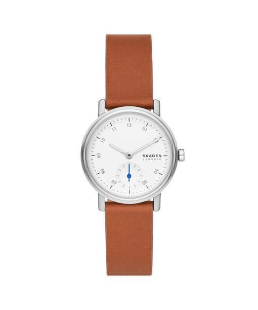 Skagen Kuppel Lille Two-Hand Sub-Second Brown Leather Watch - SKW3103