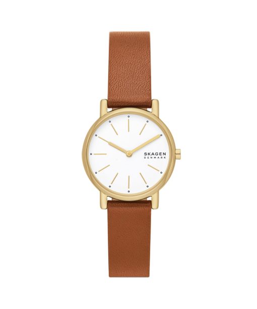 Skagen Signatur Lille Two-Hand Brown Leather Watch - SKW3121