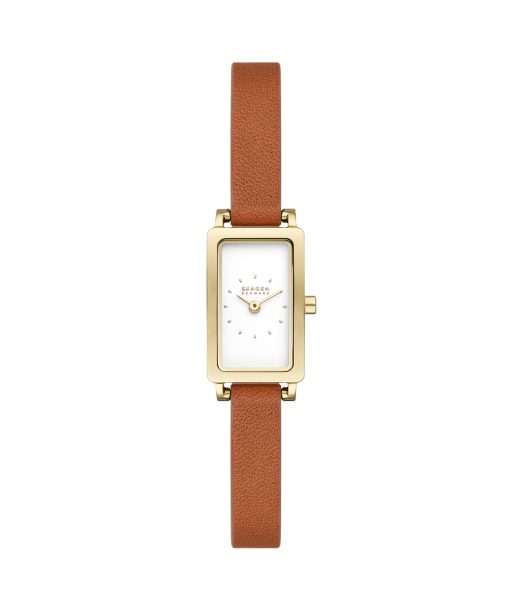 Skagen Hagen Micro Two-Hand Brown Leather Watch - SKW3149