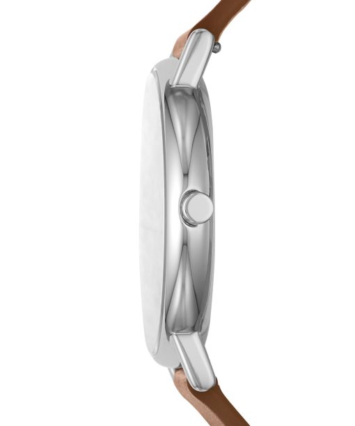 Alternative view of Skagen Signatur Three-Hand Medium Brown Leather Watch - SKW6578
