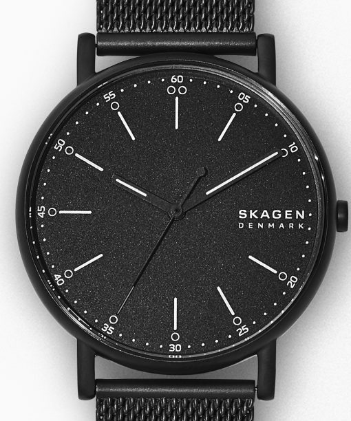 Alternative view of Skagen Signatur Three-Hand Midnight Steel Mesh Watch - SKW6579
