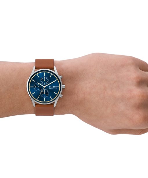 Alternative view of Skagen Holst Chronograph Luggage Leather Watch - SKW6916