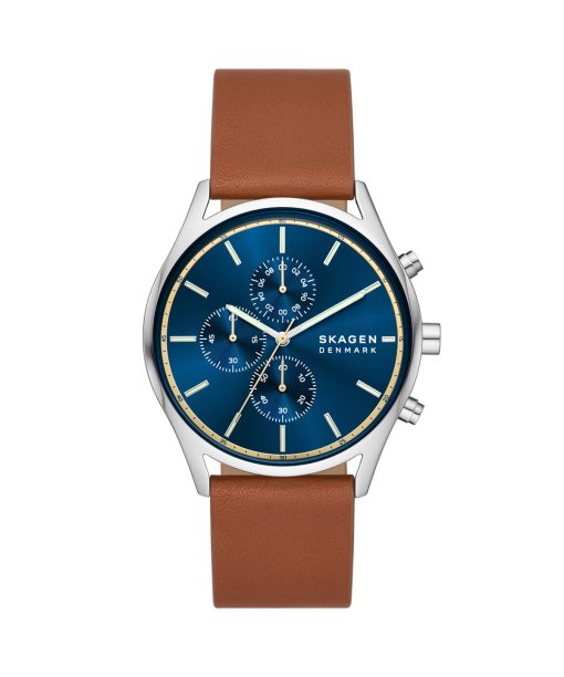 Skagen Holst Chronograph Luggage Leather Watch - SKW6916